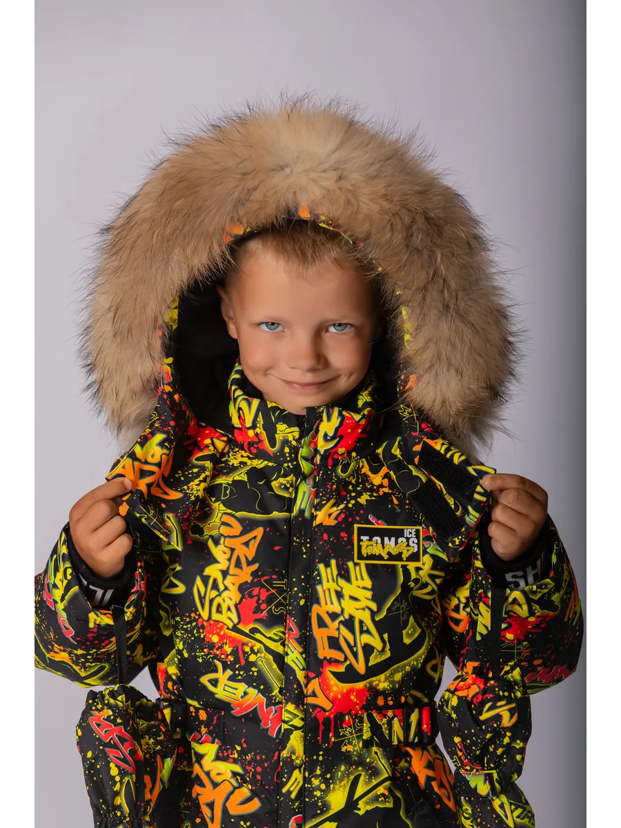 Зимний комбинезон мембрана с натуральной опушкой