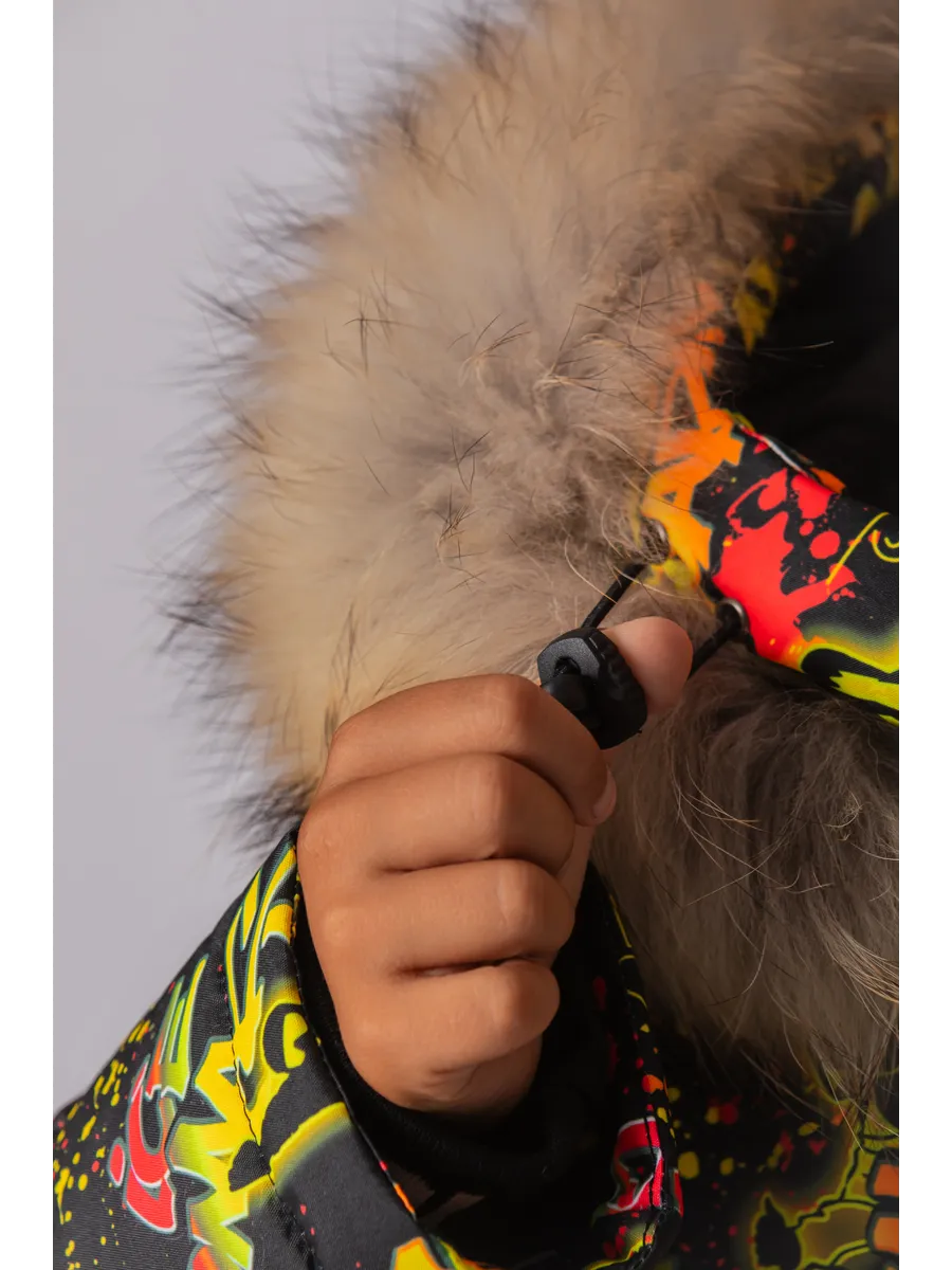 Зимний комбинезон мембрана с натуральной опушкой