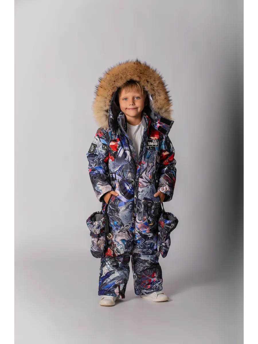 Зимний комбинезон мембрана с натуральной опушкой