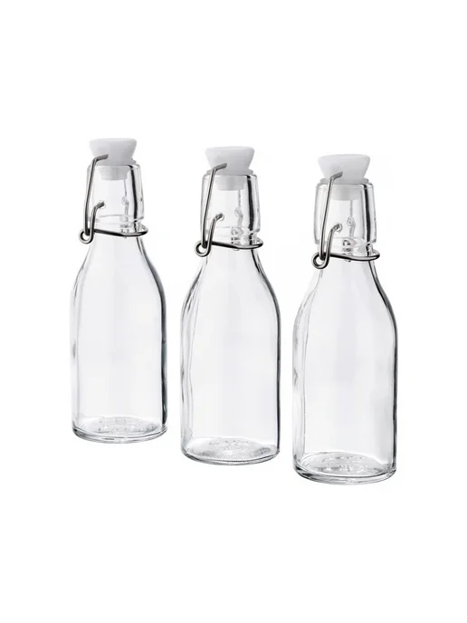 IKEA Бутылка с пробкой KORKEN, стеклянная, 150 мл, 3шт, 150 мл, 3 шт, фото 2