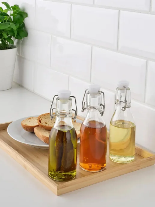 IKEA Бутылка с пробкой KORKEN, стеклянная, 150 мл, 3шт, 150 мл, 3 шт, фото 4