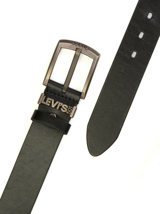 Levi`s Ремень из итальянской кожи 501 Levis, черный, фото 3