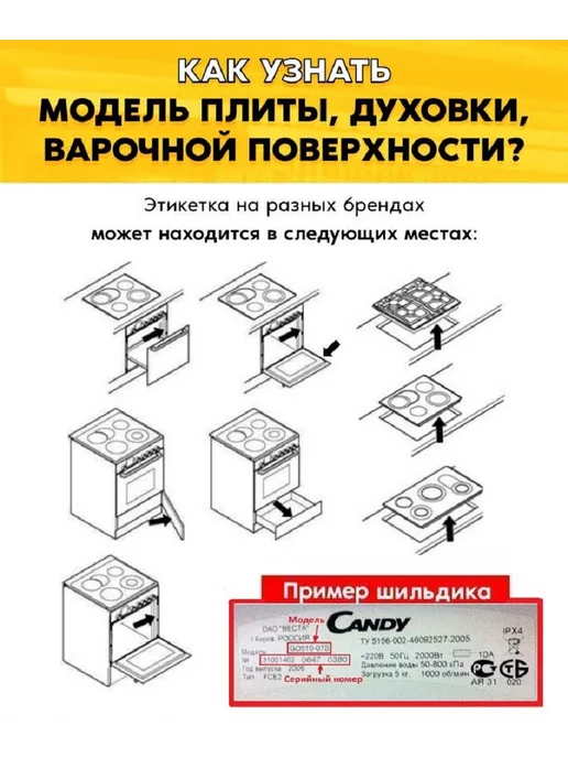 Шнур для духового шкафа Candy 4400 2617, вариант, фото 2
