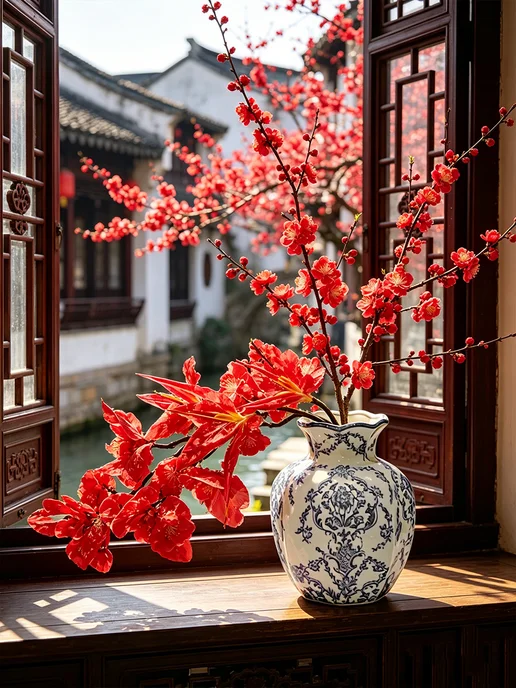 Flower langua Ваза для цветов и сухоцветов керамическая, синий, в упаковке 520 г, фото 4