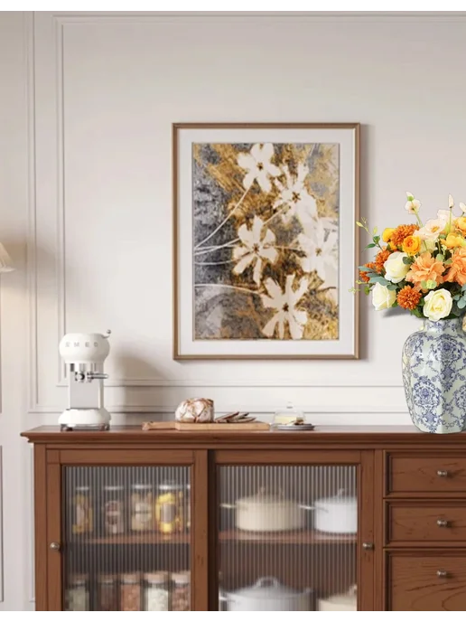 Flower langua Ваза для цветов и сухоцветов керамическая, синий, в упаковке 860 г, фото 3