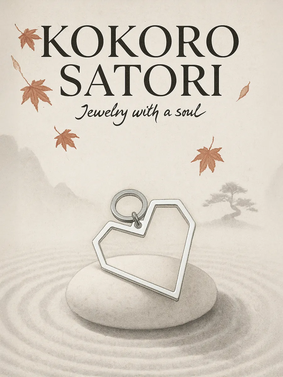 Подвеска-сердце Kokoro SATORI, родий