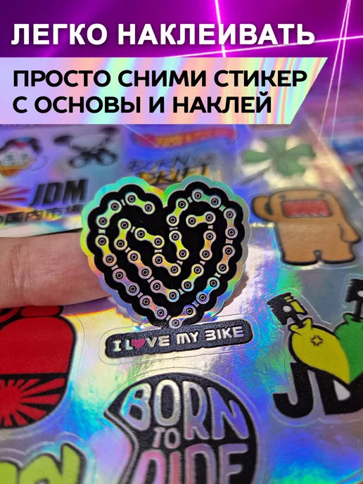 С-ПРИНТ JDM наклейки для питбайк, мотоцикла и автомобиля, черный, фото 2