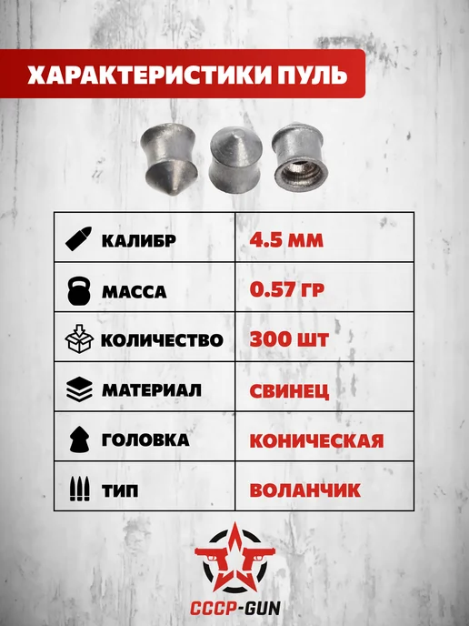 Люман Пули пневматические Pointed Pellets (300 шт, 0.57 г), 300 шт, 0,57 г, фото 2
