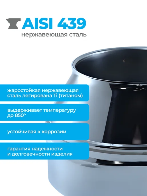 LAVA Зонт-дефлектор для сэндвич-дымохода, d180 250, AISI 439, вариант, фото 4