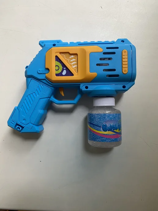 Пистолет генератор мыльных пузырей BUBBLE GUN, синий, фото 7