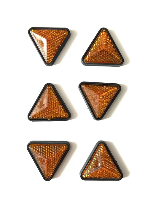 Катафот треугольные оранжевые для авто прицепы 6шт, 6 шт, фото 2