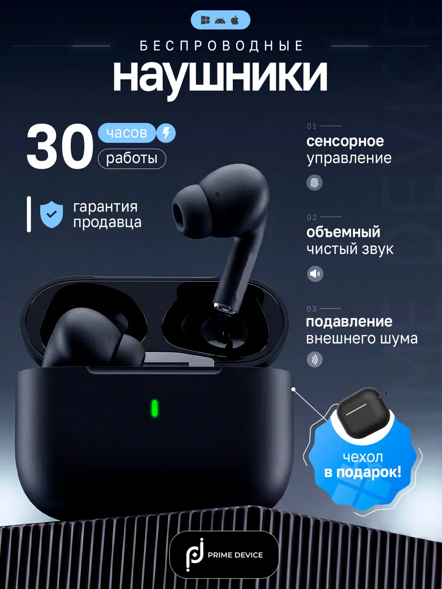 Prime Device Наушники беспроводные с микрофоном A7Pro для iPhone Android