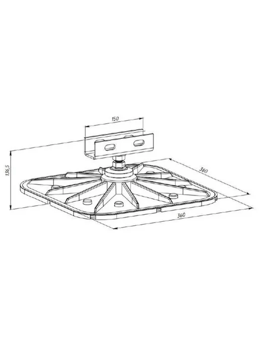 Fachmann Кровельная опора 350x350 с горизонтальным кронштейном, 350x350, фото 2