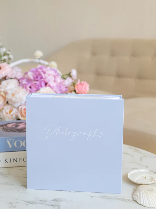 MOVIPRINT Фотоальбом семейный свадебный нежно-розовый, голубой, фото 7
