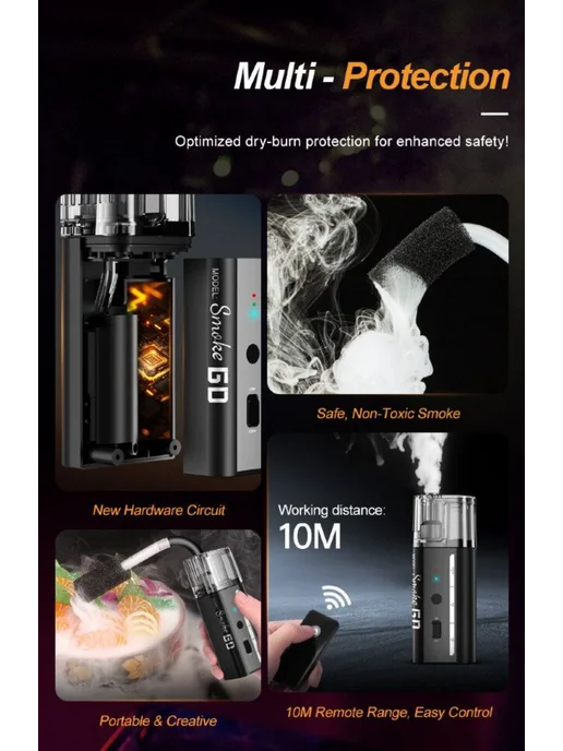 LensGo Портативный генератор дыма FOG MACHINE Smoke Go, вариант, фото 8