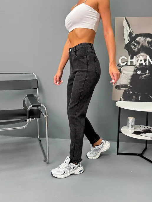 VB Fashions Джинсы джеггинсы с высокой посадкой, серый