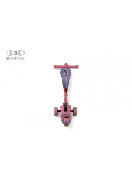 River Toys Детский трехколесный складной самокат с музыкой и подсветкой, розовый, фото 8