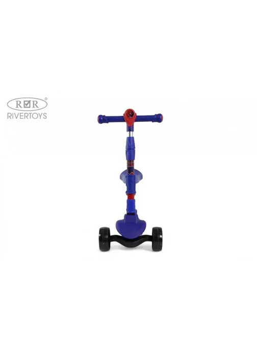 River Toys Детский трехколесный складной самокат с музыкой и подсветкой, синий, фото 6