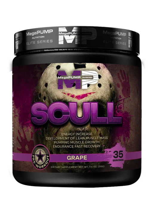 Mega PUMP Nutrition Предтренировочный комплекс SCULL 35 порций Виноград, вариант, фото 7