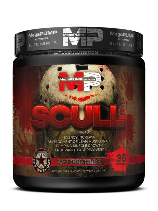 Mega PUMP Nutrition Предтренировочный комплекс SCULL 35 порций Арбуз, вариант, фото 7