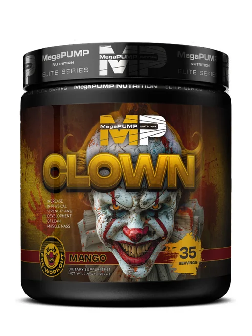 Mega PUMP Nutrition Предтренировочный комплекс CLOWN 35 порций Манго, вариант, фото 8