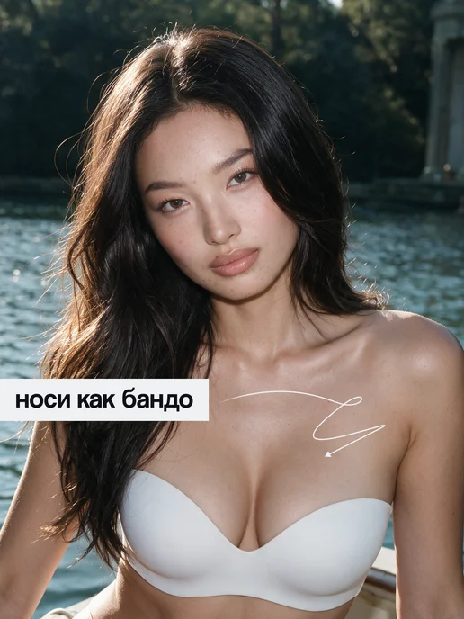 Daniele Riccardi lingerie Комплект белья бандо белый бесшовный с трусами, белый, фото 8