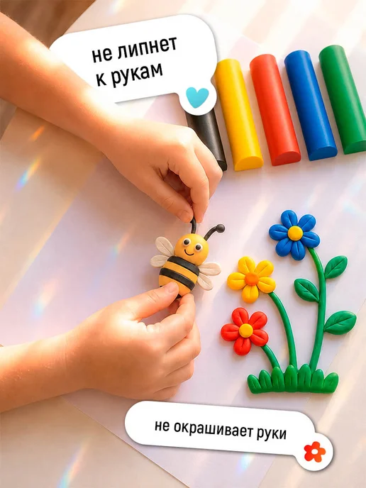 Гамма Пластилин для лепки мягкий восковой 18 цв, вариант, фото 4