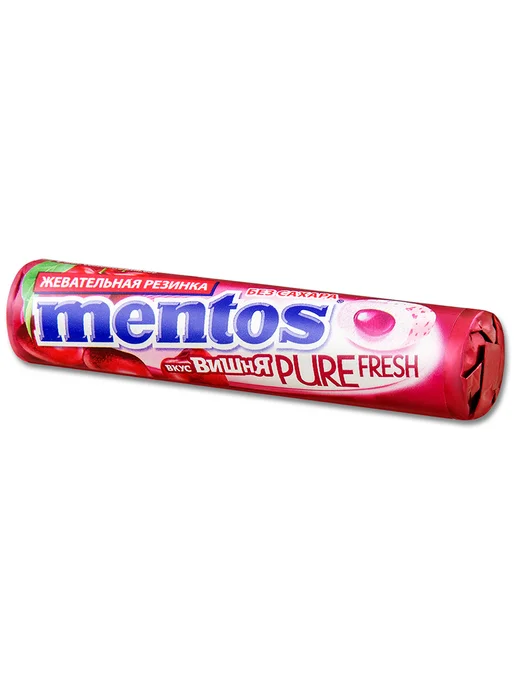 Mentos Жевательная резинка Ментос вишня 24 шт без сахара, 15,5 г, фото 2