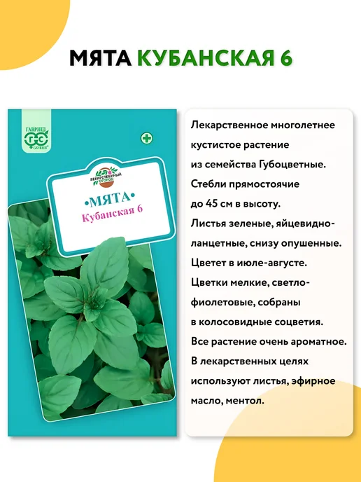 ГАВРИШ Семена мяты многолетней, зеленый, фото 2