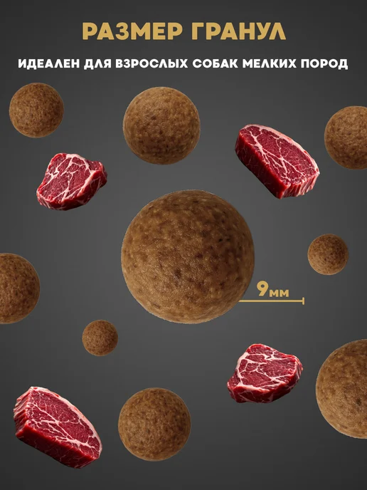 Сухой корм PETKING для собак, мелкие, говядина, 1,5 кг, фото 4