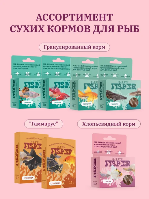 MR.Fisher Корм для аквариумных рыб хлопья Мистер Фишер Тетра 15г, 15 г, фото 6