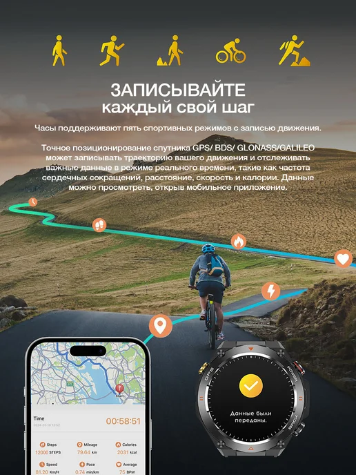 Yakov Luspikoyan Смарт Часы тактические армейские водонепроницаемые smart, черный, фото 2