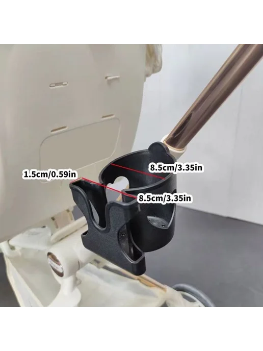 Подстаканник черный для коляски ABS пластик, 110 г, 110 г, фото 5