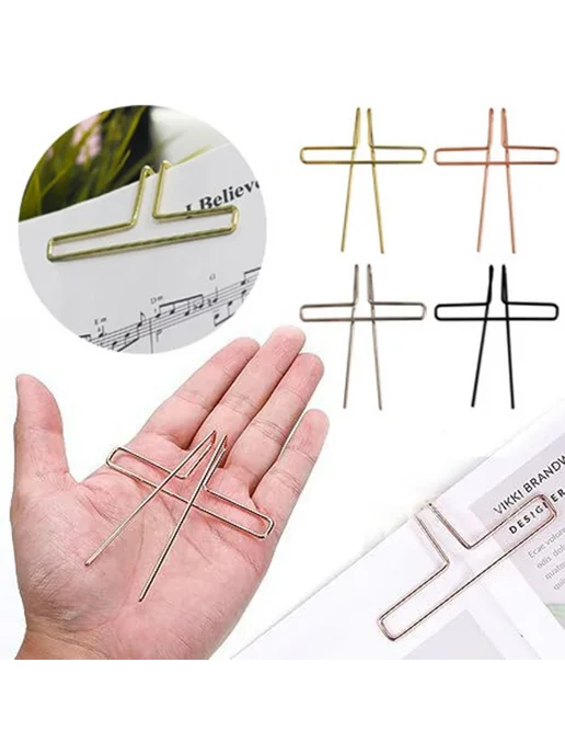 Закладка для книг металл 76мм Черный, черный, фото 4