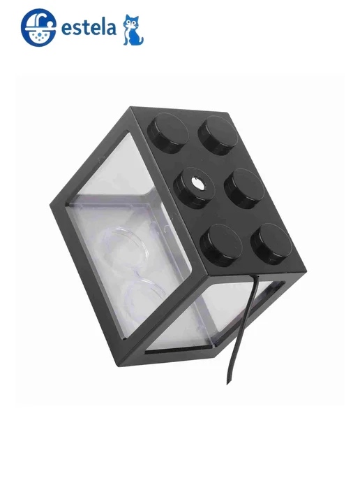 Мини аквариум с LED подсветкой черный 12*8*10 5 см, 12x8, фото 3