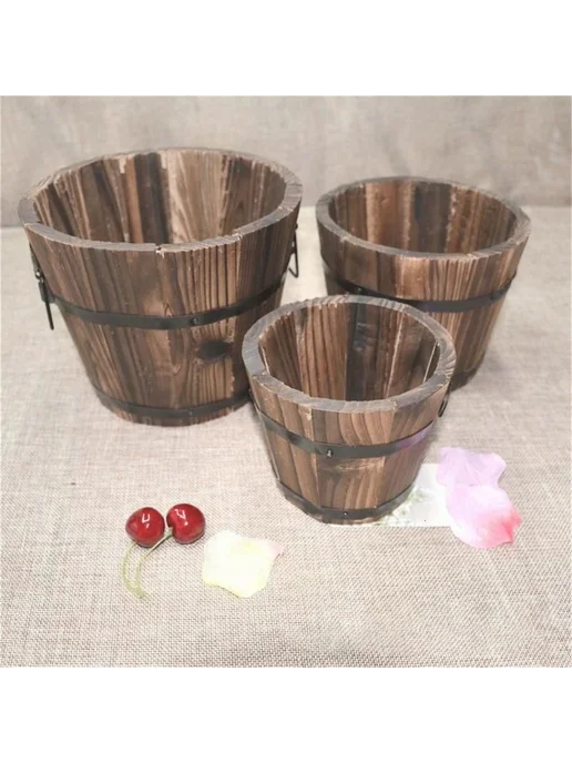 Горшок для цветов 10х20х26 см Розовый 1 шт, 10x20x26 см, 1 шт, фото 3