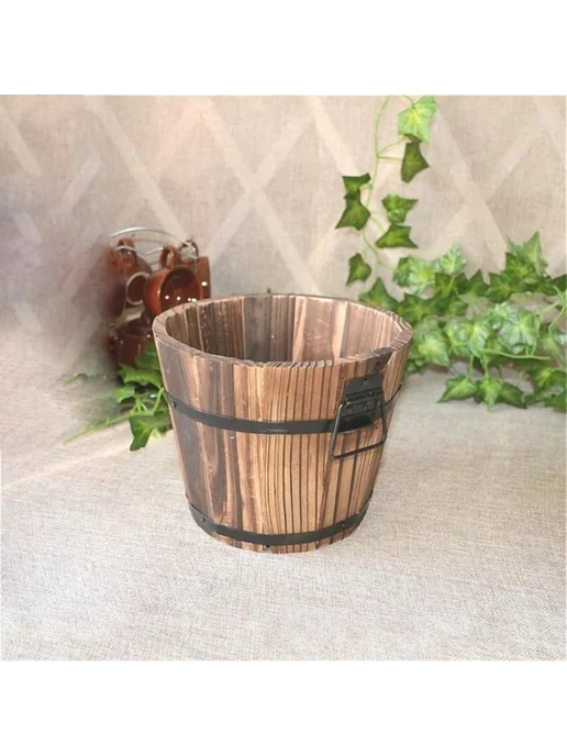 Горшок для цветов 10х20х26 см Розовый 1 шт, 10x20x26 см, 1 шт, фото 6