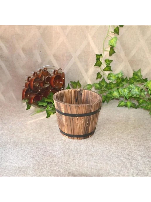 Горшок для цветов 10х20х26 см Розовый 1 шт, 10x20x26 см, 1 шт, фото 7