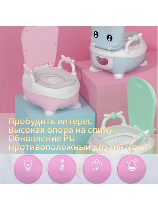 Детский горшок с крышкой мини унитаз для детей Цвет 6, вариант, фото 5
