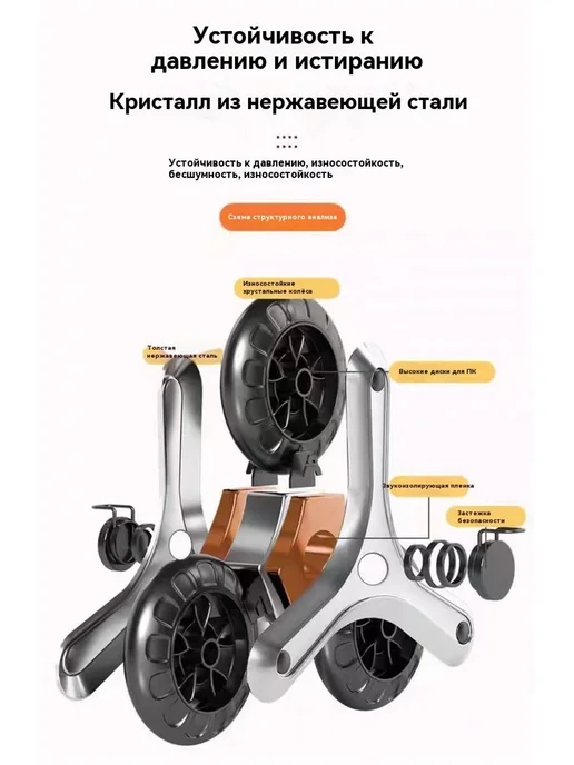 Садовая тележка 6 колес Синий Белый, синий, фото 5