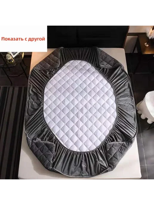 Наматрасник защитный 180x200 см светло-серый Наматрасник, 180x200 см, фото 2