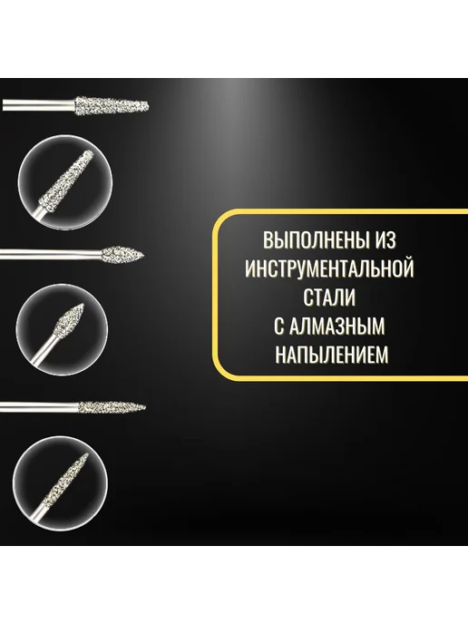 Набор Шарошек для гравера 30 шт 2 35 мм Двухзаходная, 30 шт, фото 5