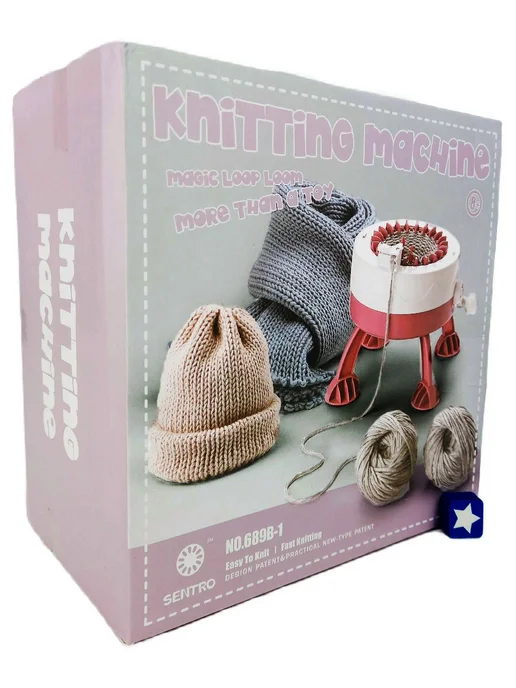 Вязальная машина круговая 19х18 см 2 мотка пряжи, 19x18 см, фото 4
