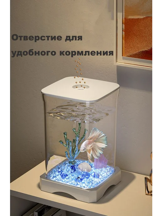 Аквариум для петушков ABS пластик Китай разноцветный, вариант, фото 5