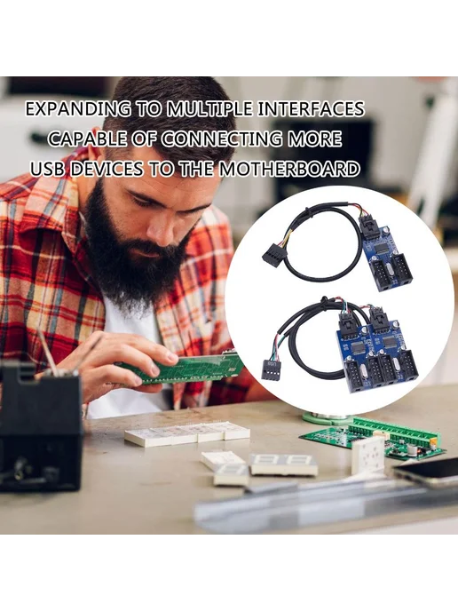 Переходник USB 9-pin на несколько портов расширитель для ПК, вариант, фото 2
