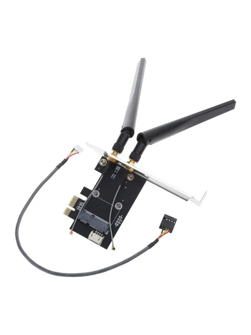 Адаптер Mini PCI-E на PCI-E X1, черный Адаптер, черный, фото 8