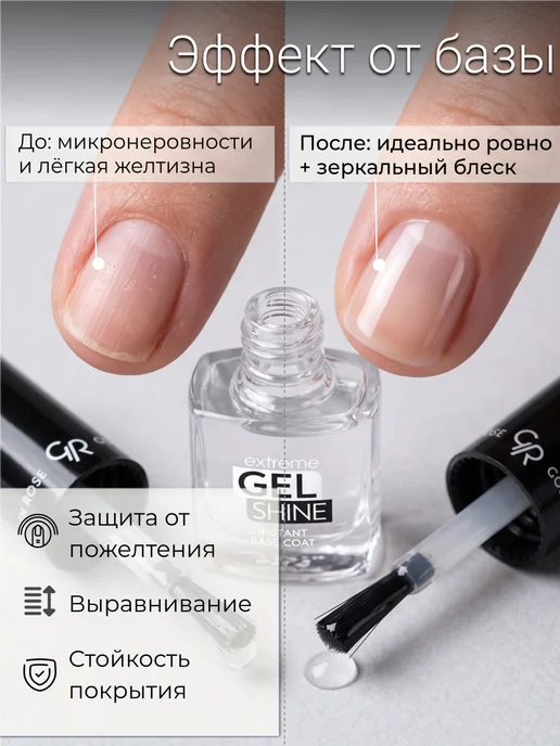 Golden Rose.. Праймер база для ногтей бескислотная прозрачная без лампы, прозрачный, фото 3