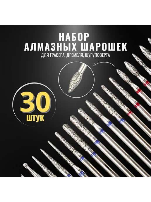 Фреза шарошка Konishi для гравера 2 35мм - 30 шт, 30 шт, фото 3