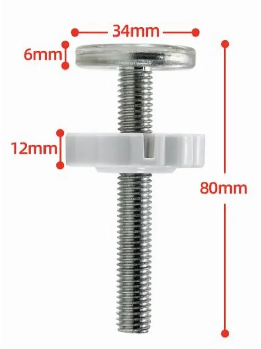 Болты распорки для ворот безопасности 4 шт M10*80mm, 4 шт, фото 2