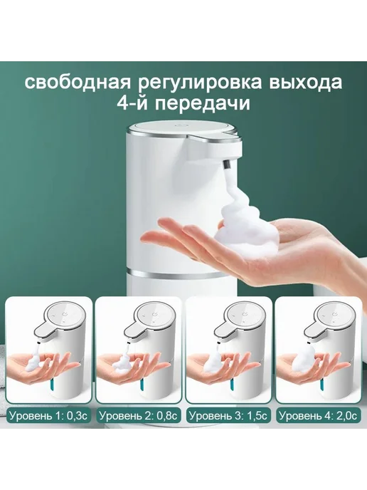 Сенсорный диспенсер для мыла настенный ABS пластик гель, вариант, фото 4